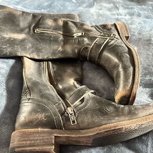 Frye Distressed Knee High Boots